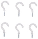 CUP HOOK 7/8IN WHITE VINYL    
