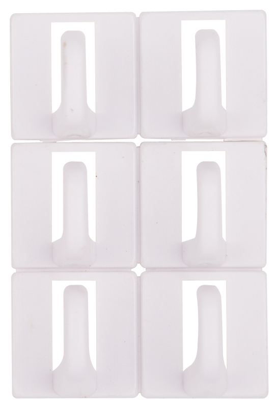 CUP HOOK PLASTIC ADH WHITE    