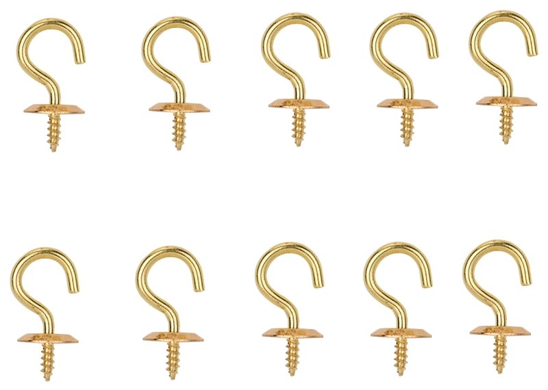 CUP HOOK SOLID BRASS 5/8IN    