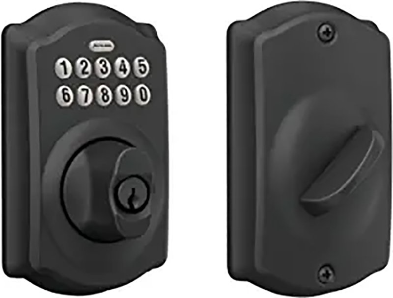 [7457039] DEADBOLT KEYPAD CAMELOT MATBLK