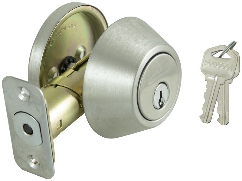 DEADBOLT SINGLE CYL SS KA3 BOX