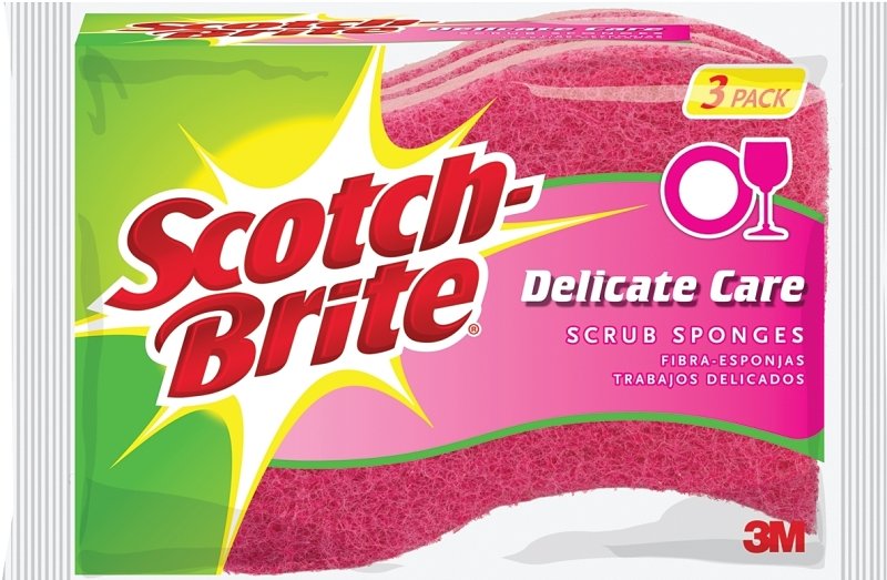 DELICATE DUTY SCRUB SPONGE 3PK