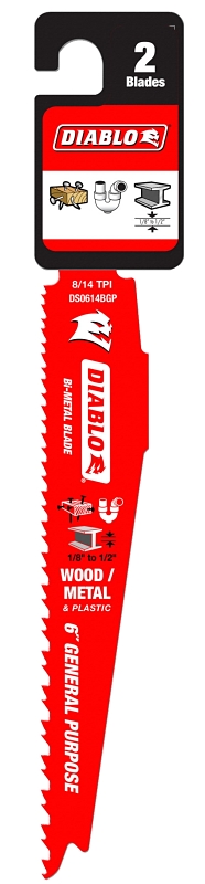 DIABLO DEMON 6IN 8/14TPI 2PK  