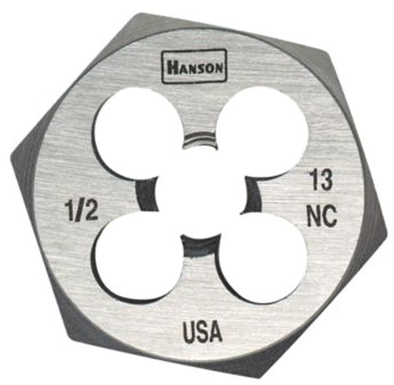 DIE HEXAGON 1/2IN-13NC STEEL  