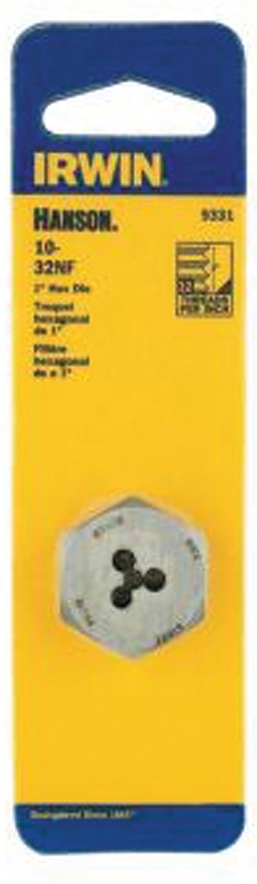 DIE HEXAGON 10IN-32NF HC STEEL