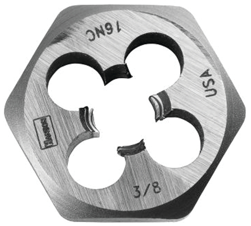 DIE HEXAGON 7/16IN-14NC STEEL 