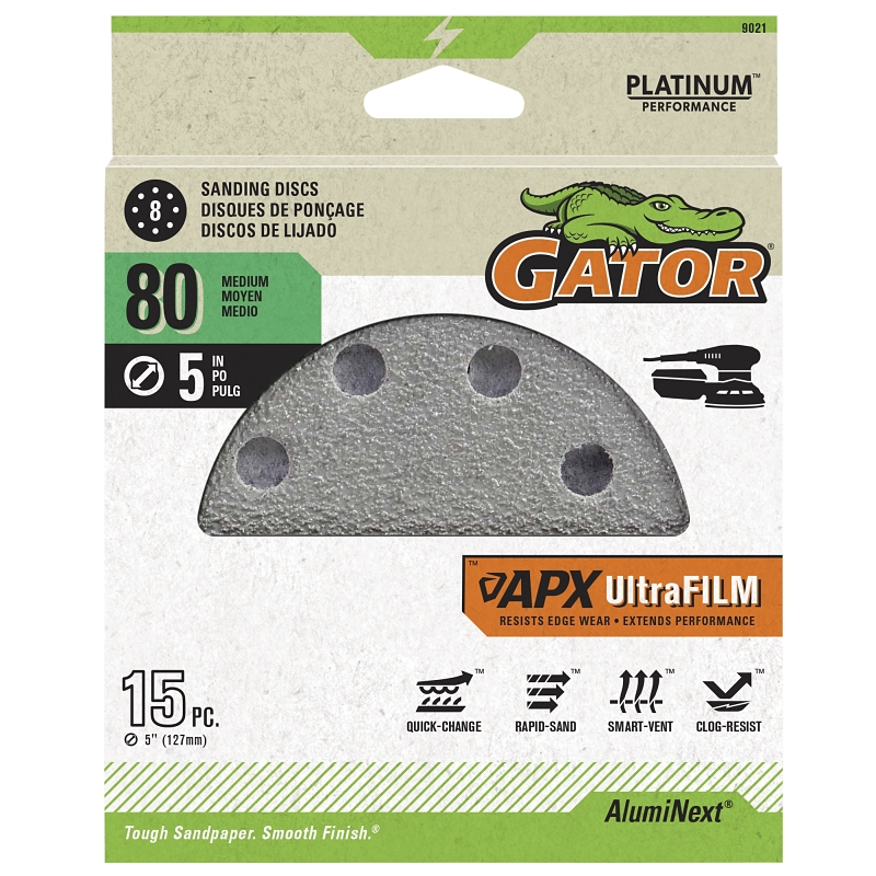 DISC SANDING 8H H&L 80GRIT 5IN