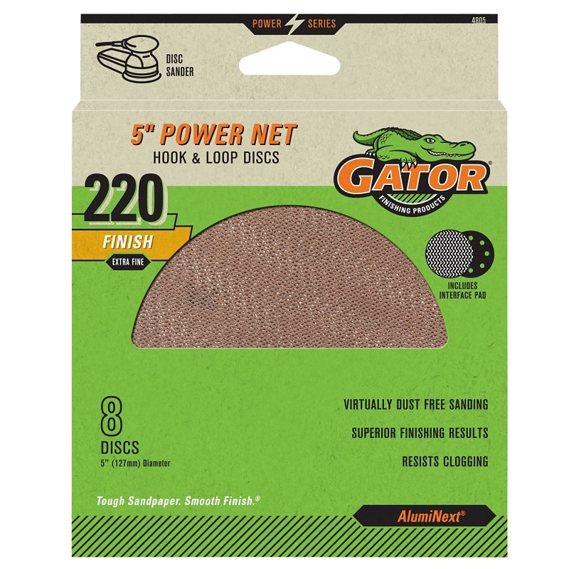 DISC SANDING NET 220GRIT 5IN  