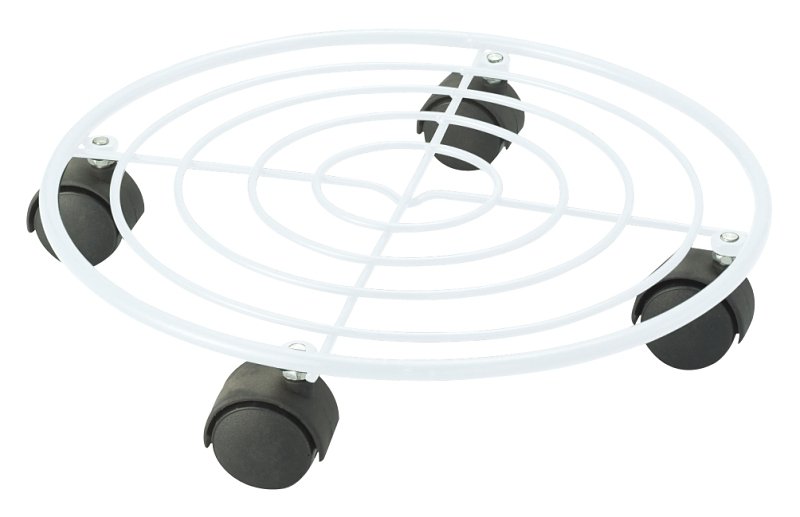 DOLLY FLAT PLANTER WHITE 12IN 