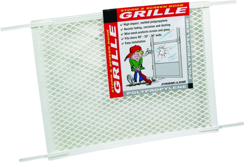 DOOR GRILL STRM/SCRN PLST WHT 