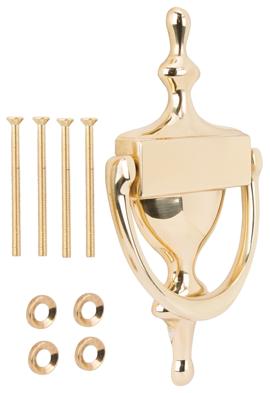 DOOR KNOCKER 6-3/4IN BRT BRASS