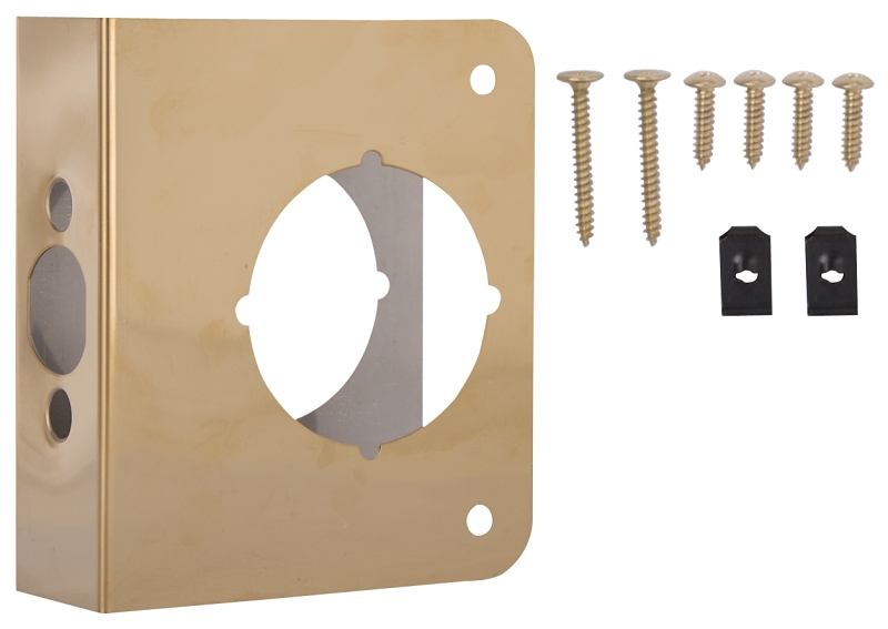 DOOR REINFORCER 4X4-1/2IN BRS 