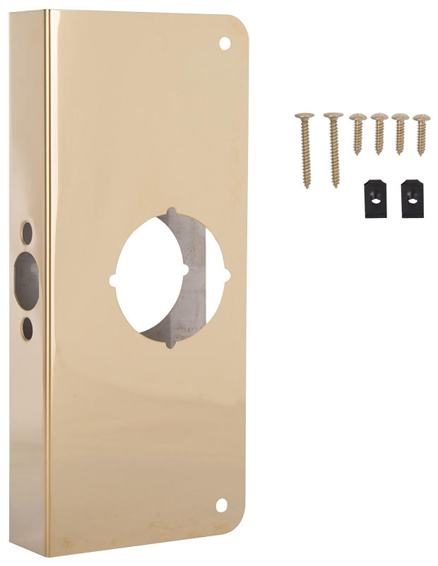 DOOR REINFORCER 4X9IN BRASS   