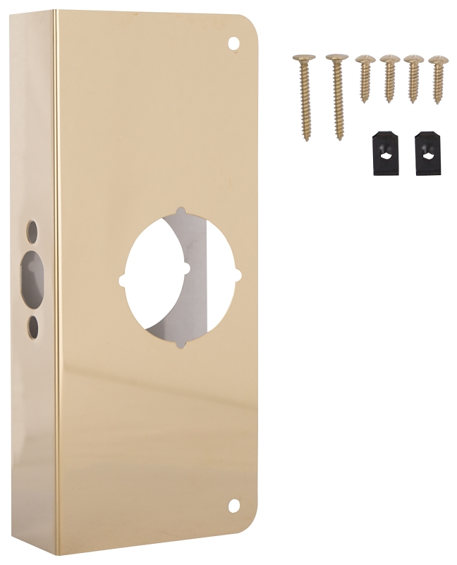 DOOR REINFORCER 4X9IN BRASS   