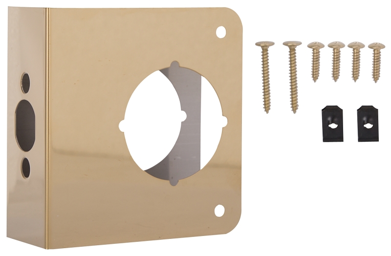 DOOR REINFORCR 4-1/4X4-1/2 BRS