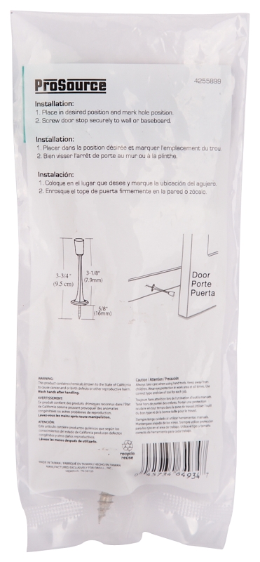 DOOR STOP CAST 3-1/8IN SAT NIC
