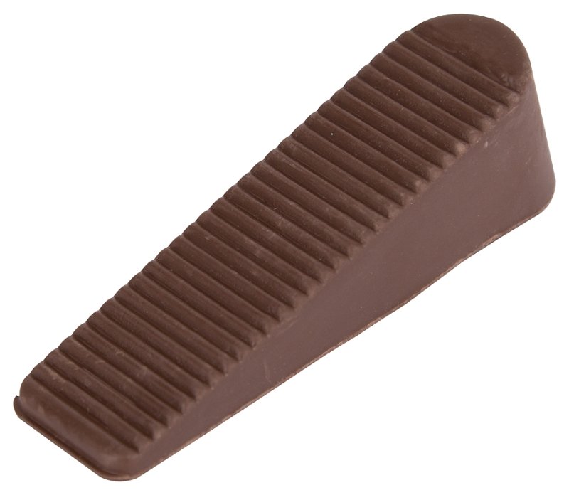 DOOR STOP TRIANGLE RUBBER BRN 