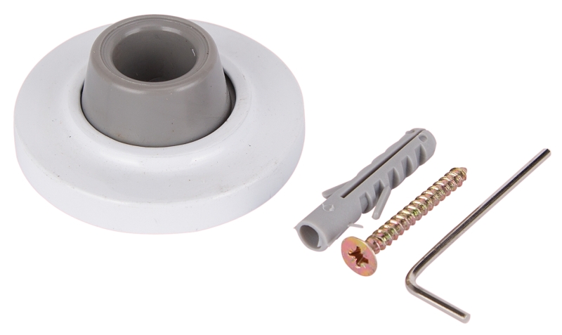 DOOR STOP WALL 2-1/2IN WHITE  