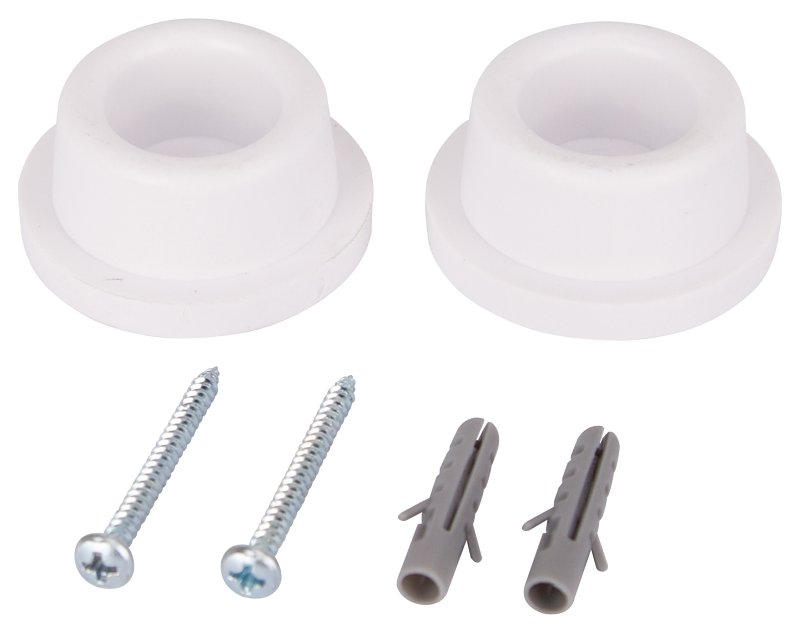 DOOR STOP WALL MOUNT WHITE    