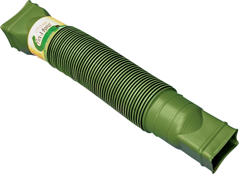 DOWNSPOUT EXT FLEX PVC GREEN  