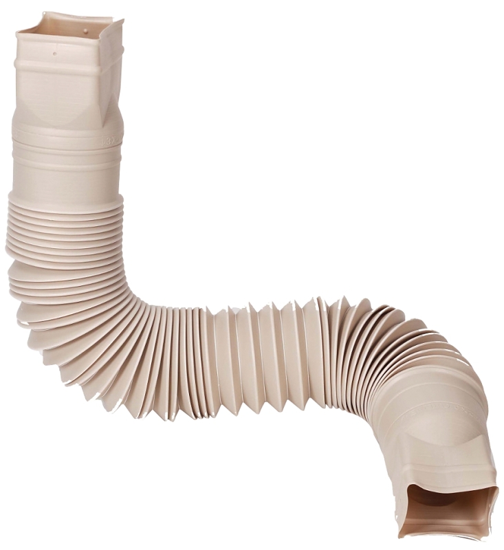 DOWNSPOUT EXT FLEX PVC TAN    