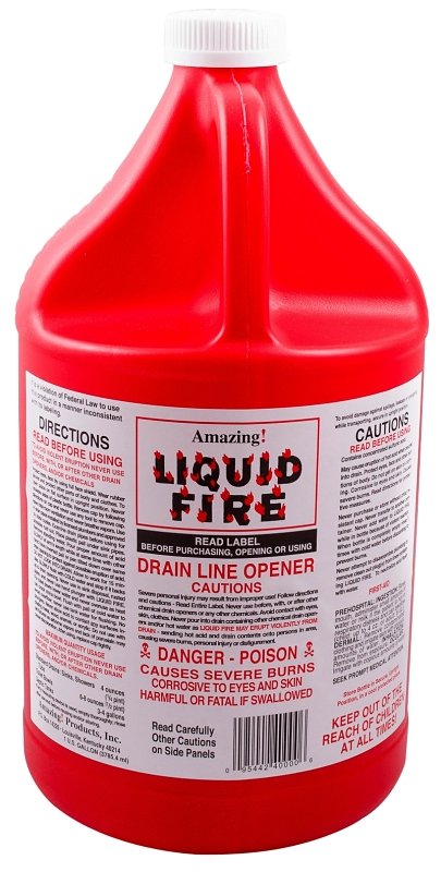 DRAIN OPENER LIQ FIRE 128OZ   