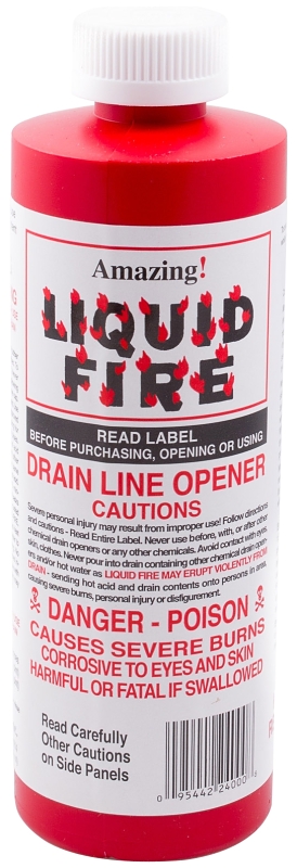 DRAIN OPENER LIQ FIRE 16OZ    