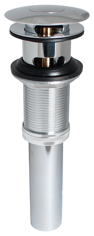 DRAIN PBTN WITH OVRFLW CHROME 