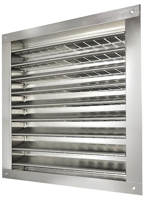 DUAL LOUVER 12X12IN ALUMINUM  