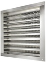 DUAL LOUVER 12X12IN ALUMINUM  