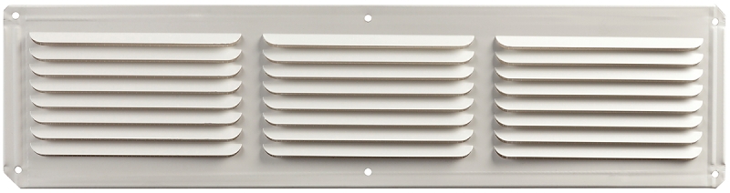 EAVE VENT 16X4IN WHT ALUM SCR 
