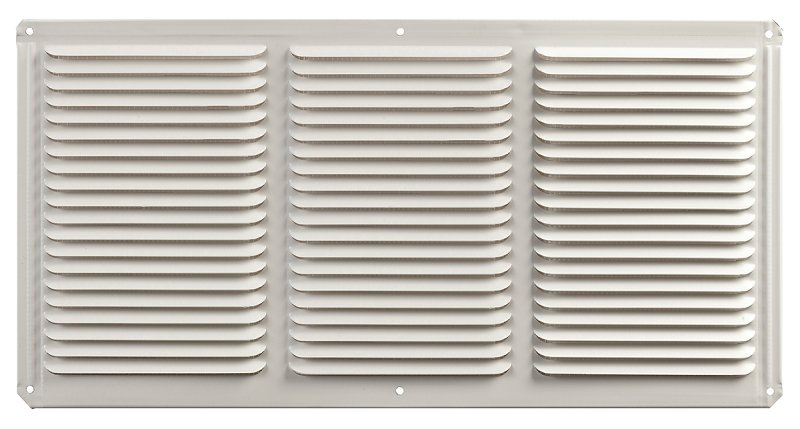 EAVE VENT 16X8IN WHT ALUM SCR 