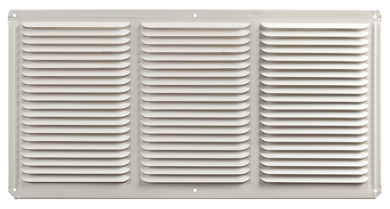 EAVE VENT 16X8IN WHT ALUM SCR 