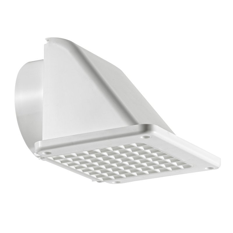 EAVE VENT 4IN WHITE PLSTC SIDE
