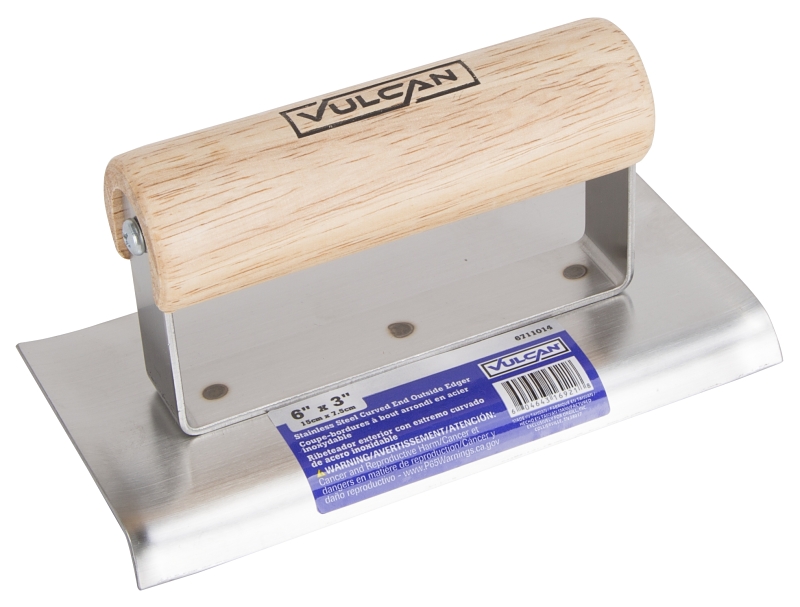 EDGER CONCR 6X3IN CRV END SS  