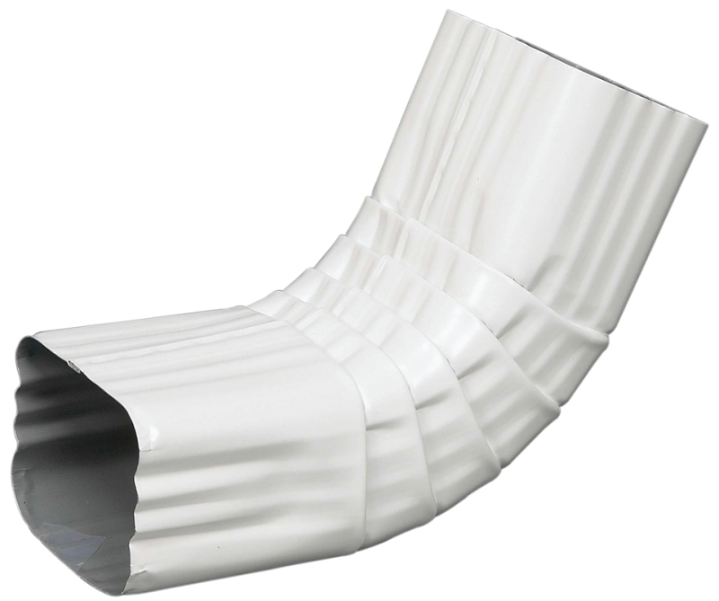 ELBOW A FRONT ALUM 3X4IN WHITE
