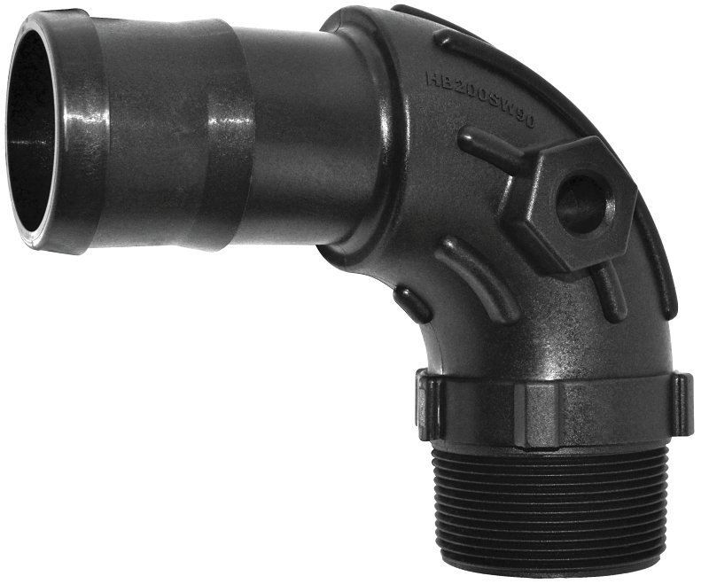 ELBOW HOSE MPTXBARB 90DEG 3IN 