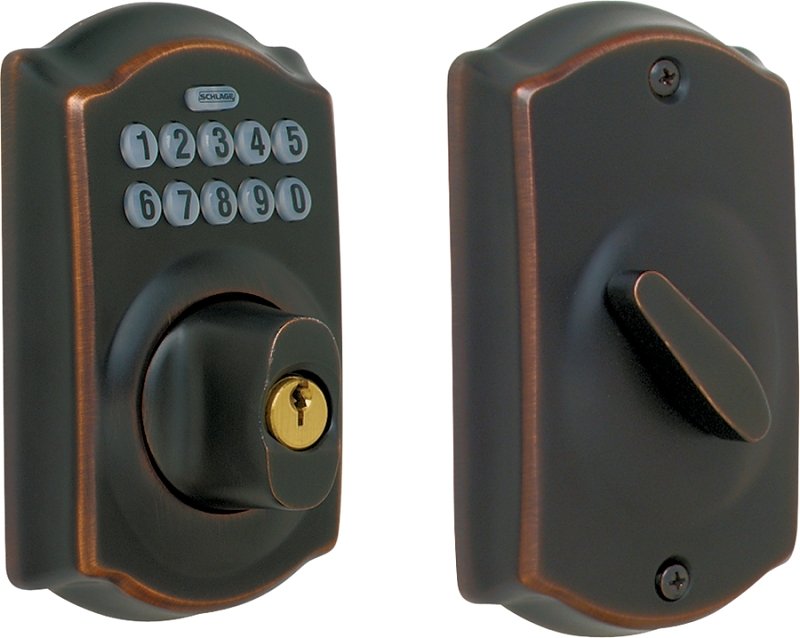 [4912259] ELECTRONIC DEADBOLT AGED BRNZE