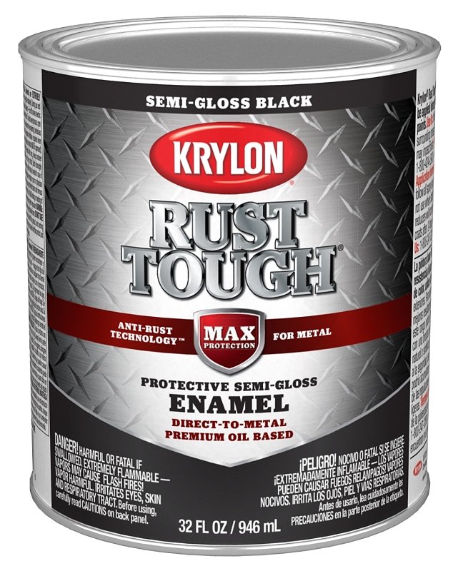 ENAMEL SEMI-GLOSS BLACK QT    
