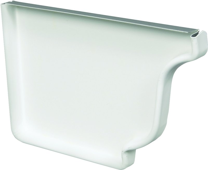 END CAP GUTTER LEFT WHITE 5IN 