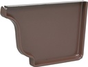 END CAP GUTTER RIGHT BROWN 5IN