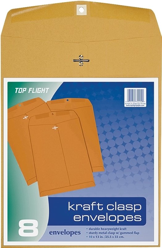 ENVELOPES CLASP BRN 10X13IN   