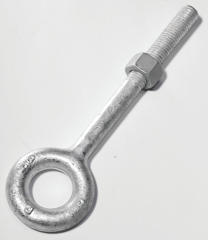 EYE BOLT W/NUT 1/2X3.25IN GALV