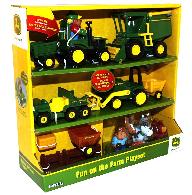 FARM SET TOY 20 PIEC JOHN DEER