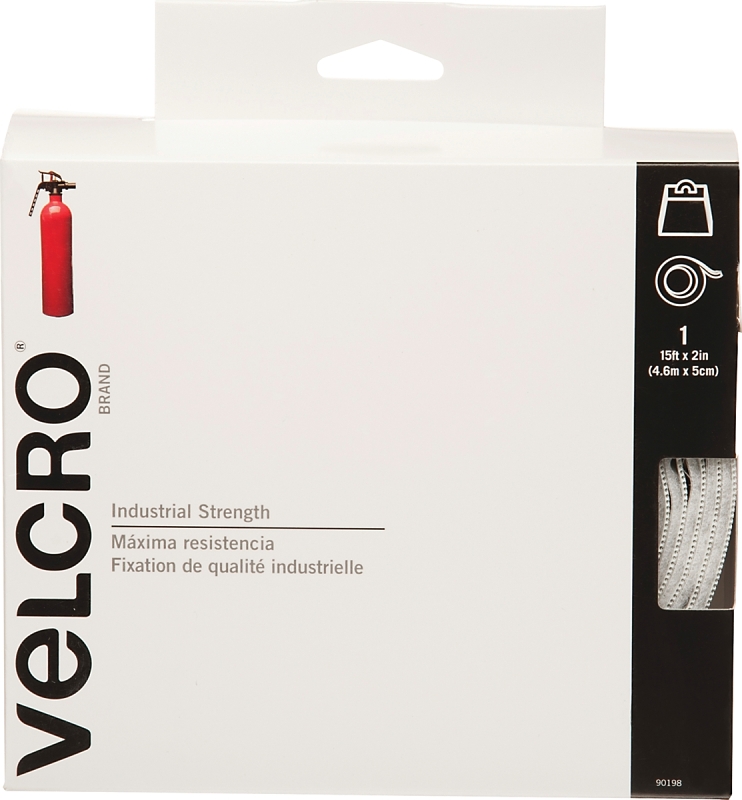 FASTENER VELCRO TAPE 15FT WHT 
