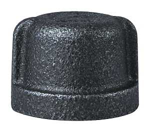 CAP BLACK MALLEABLE 1/2       