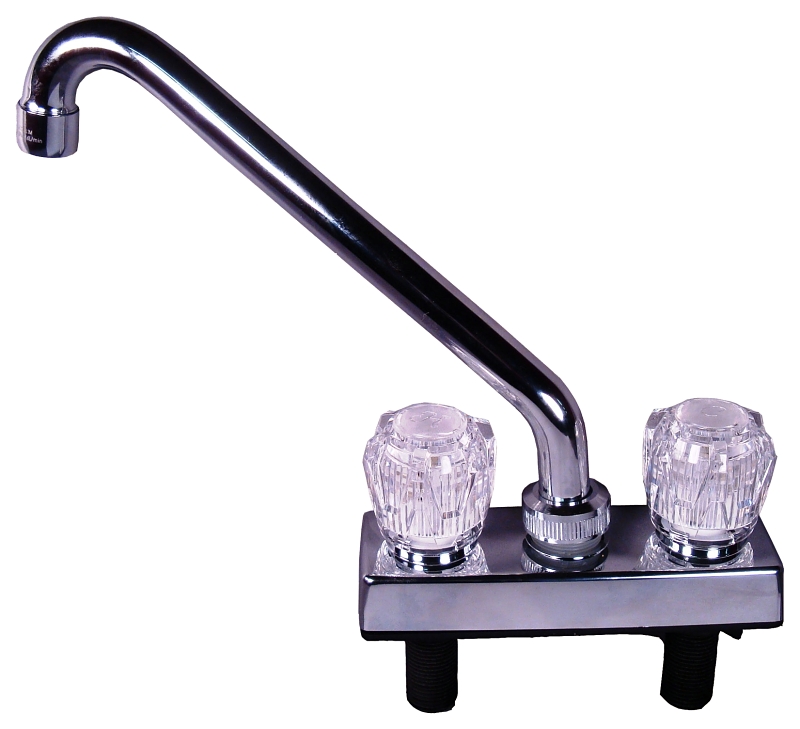 FAUCET DECK CLR KNB SPOUT 8IN 