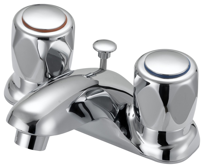 FAUCET LAV 4IN 2HNDL ROUND CHR