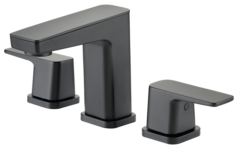 FAUCET LAV WIDESPREAD BLACK   