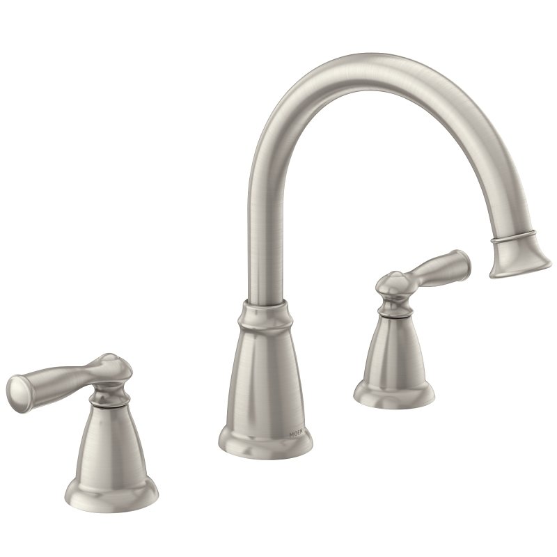 [4805594] FAUCET TUB 2HDL HI-ARC NICKEL 